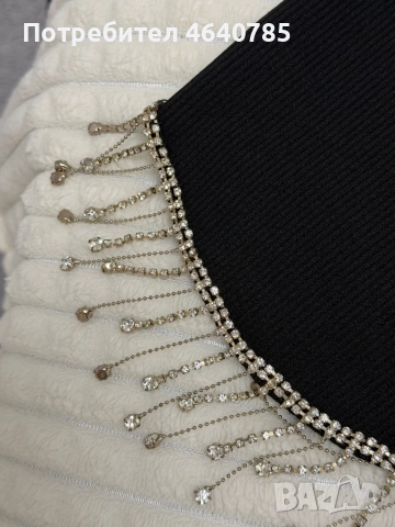 Черна къса блуза, снимка 2 - Корсети, бюстиета, топове - 53748535