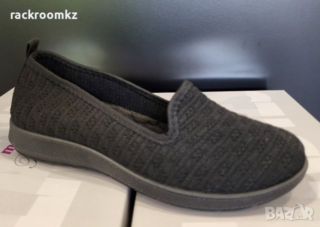 Дамски черни леки обувки с гъвкави подметки в черен цвят, снимка 2 - Маратонки - 45637923