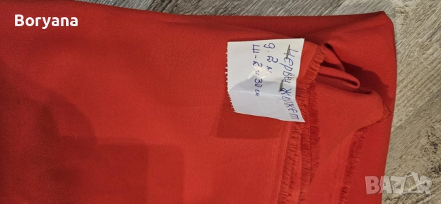 парче плат червен жоржет, снимка 2 - Платове и дамаски - 51990597