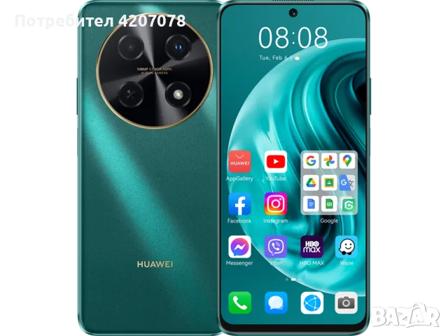 Huawei nova 12i Green, снимка 2 - Huawei - 47136938