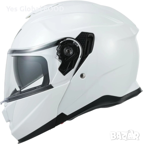 MY 935 модулна каска, ECE 22.06, двойно стъкло, бяла, M/XXL N3, снимка 3 - Аксесоари и консумативи - 51910621
