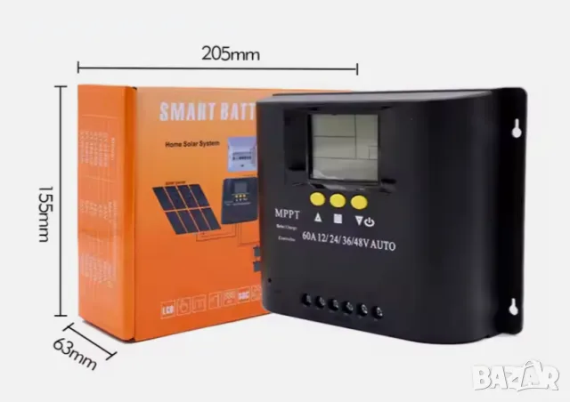 Соларен контролер 12V 24V 36V 48V /60 Аmp/, снимка 2 - Други стоки за дома - 47059126