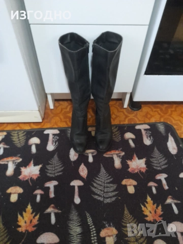 САМО 10€ БОТУШИ ОТ ЕСТЕСТВЕНА КОЖА ЗДРАВИ 37 НОМЕР ЧЕРНИ, снимка 2 - Дамски ботуши - 53143181