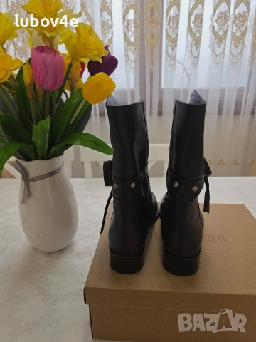 Нови дамски елегантни боти с панделки, изцяло от естествена кожа с топла подплата. , снимка 14 - Дамски боти - 53415853