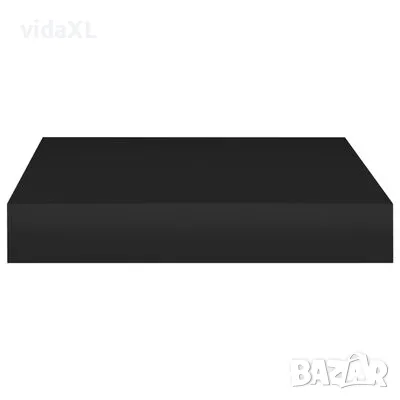 vidaXL Окачен стенен рафт, черен, 23x23,5x3,8 см, МДФ(SKU:323823), снимка 3 - Други - 49358157