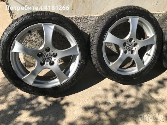 Джанти с гуми17ки за Volkswagen 5x112  , снимка 2 - Гуми и джанти - 46875077