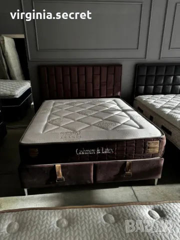 Тапицирано легло с матрак, снимка 7 - Спални и легла - 49769460