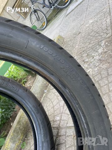 Предна гума за мотор Metzeler 100/90 R19 дот 18г, снимка 2 - Гуми и джанти - 45911229