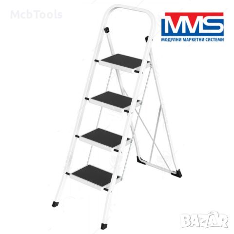 Домакинска стълба метална с широки стъпала MMS 150 КГ, снимка 3 - Други инструменти - 46454402