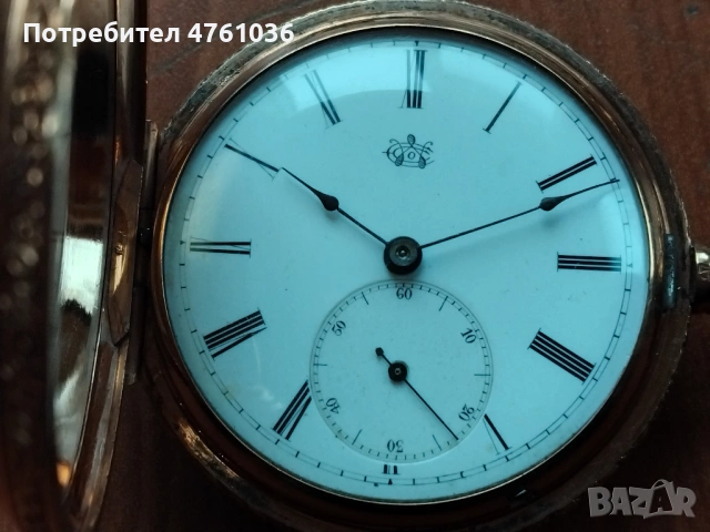 Позлатен джобен часовник "Elgin" с кюстек , снимка 2 - Антикварни и старинни предмети - 54055761