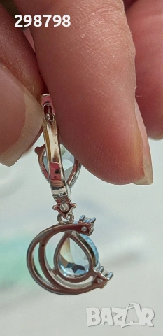 Сребърен комплект от естествен топаз, снимка 3 - Бижутерийни комплекти - 53869014