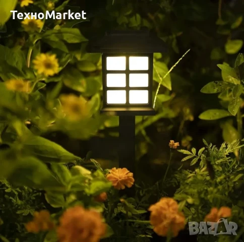 Комплект от 6 броя LED соларни градински светлини, снимка 6 - Соларни лампи - 50660953
