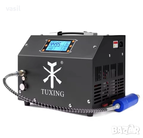 TUXING TXET063 PCP компресор 4500Psi 300Bar с LCD дисплей и автоматично изключване 12V/220V, снимка 4 - Въздушно оръжие - 52619380