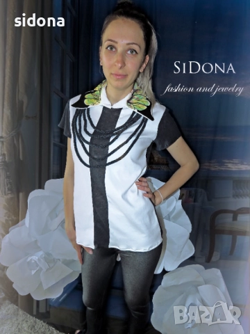 Блузи с къс ръкав SiDona, снимка 5 - Туники - 39477190