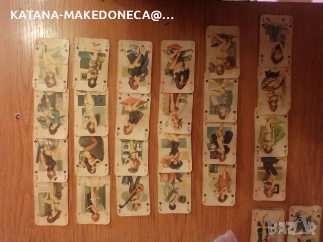 Рятки карти със голи жени .1960 .1970.година колекционерски карти, снимка 1 - Антикварни и старинни предмети - 45561731