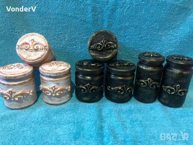 Комплекти за Подарък Стъклени бурканчета за сладки подправки бисквитки Декорирани, снимка 11 - Други - 49963243