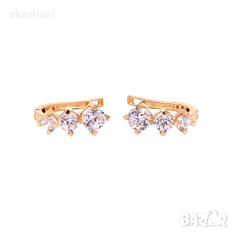 Златни обеци 3,34гр. 14кр. проба:585 модел:37740-4