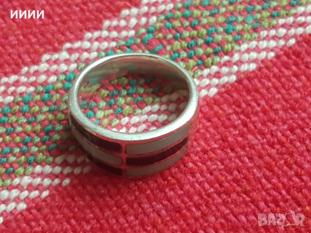 Сребърен пръстен халка, снимка 3 - Пръстени - 53368283