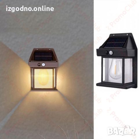 Декоративна сензорна соларна лампа с крушка BK-888 - SOLAR INTERACTION WALL LAMP , снимка 7 - Соларни лампи - 45331664