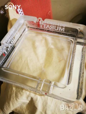 стъклен пепелник с брандинг "MURATTI", , снимка 3 - Други стоки за дома - 53772621