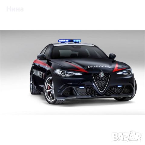 Полицейска метална кола Alfa Romeo Giulia Carabiniers , снимка 4 - Коли, камиони, мотори, писти - 46348954