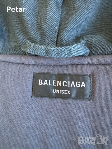 Balenciaga denim apparel bomber jacket, снимка 6 - Якета - 52891857