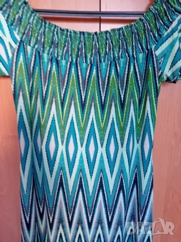 Дълга зелена рокля , снимка 3 - Рокли - 51548435