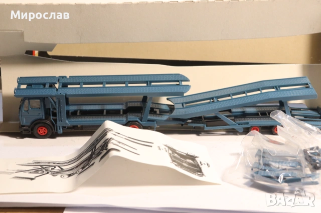 HERPA H0 1/87 MERCEDES BENZ АВТОВОЗ КАМИОН МОДЕЛ КОЛИЧКА, снимка 2 - Колекции - 53665034