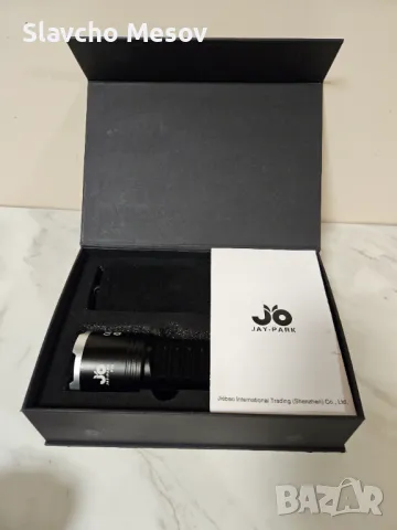 JAY PARK F10 Flashlight – Мощно фенерче с 500,000 лумена и вградена външна батерия, снимка 3 - Къмпинг осветление - 47157782