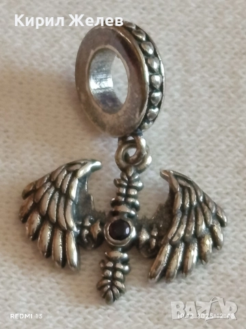 Сребърен талисман МАГИЯ елегантен стилен дизайн 52430, снимка 5 - Колиета, медальони, синджири - 52720014