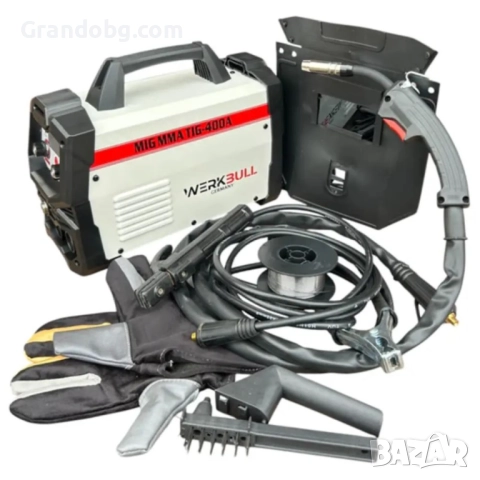 2в1 Телоподаващо Инверторен Електрожен 400А WERKBULL, снимка 4 - Други инструменти - 52108761