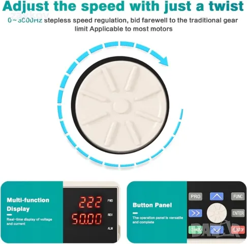 DEWIN 3-фазен моторен инвертор, 5.5KW 3-фазен вход 380V 3-фазен изход 380V VFD, снимка 4 - Друга електроника - 49243960