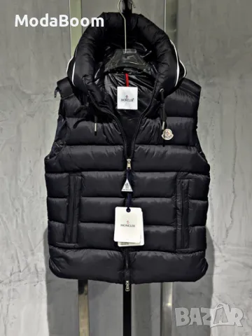 Moncler черен мъжки елек , снимка 1 - Спортни дрехи, екипи - 48678559