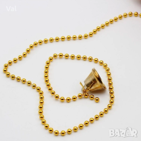 Катерещ се по мъниста Дядо Коледа. Височина на Дядо Коледа 13 см, дължина на въжето от мъниста 100см, снимка 17 - Декорация за дома - 52531042