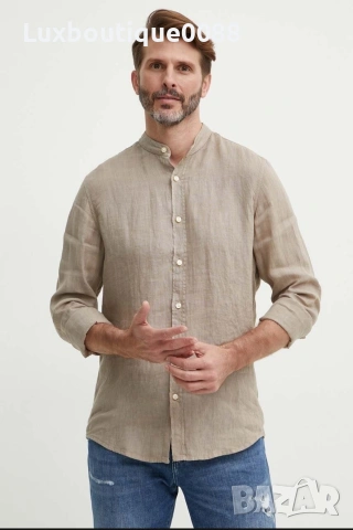 Мъжка ленена риза Boss XXL 