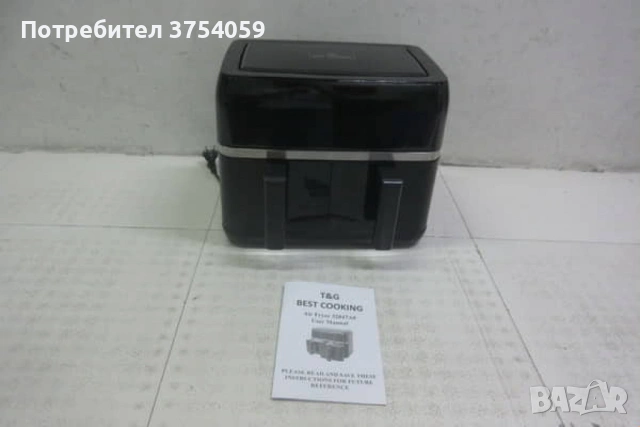Двоен Air fryer T&G BEST COOKING 32847A0 - отделни LED дисплеи за всяка зона, снимка 10 - Фритюрници - 53175437
