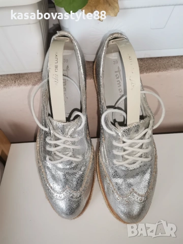 Сребристи Обувки Tamaris 38н., снимка 9 - Дамски ежедневни обувки - 54277252