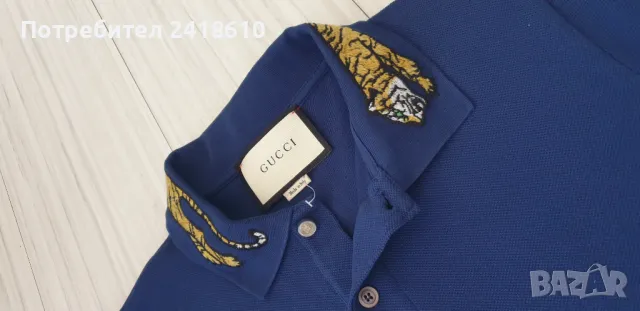 GUCCI Pique Cotton Made in Italy Mens Size M НОВО! ОРИГИНАЛ! Мъжка Тениска!, снимка 1 - Тениски - 46897929