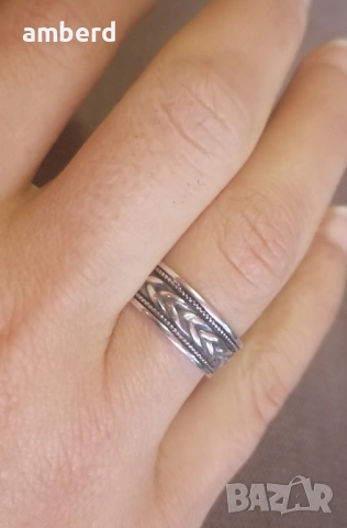 Страхотен сребърен пръстен (халка) - модел R044