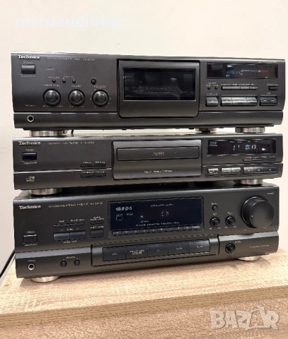 🔊Ретро аудио система - сет TECHNICS - ресийвър -усилвател с радио, сд плеър, дек и тонколони🔈, снимка 2 - Аудиосистеми - 53641497