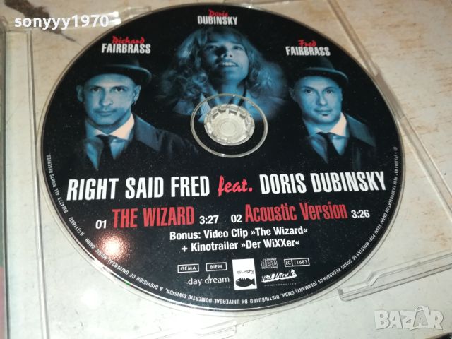 RIGHT SAID FRED CD GERMANY 1907241110, снимка 3 - CD дискове - 46629687