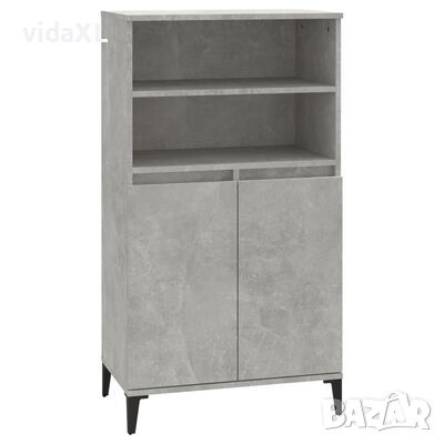 vidaXL Висок шкаф, бетонно сив, 60x36x110 см, инженерно дърво(SKU:821232, снимка 1 - Шкафове - 45989089