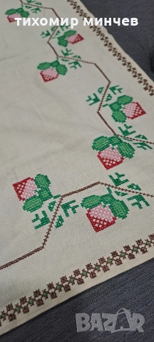 Покривка каре плетена