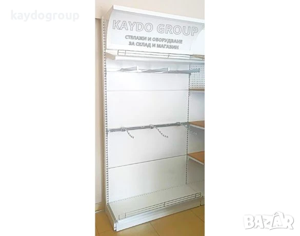 Налични Метални крайстенни и островни стелажи за дрехи и обувки, R-9016 БЯЛ ГЛАНЦ, снимка 6 - Стелажи и щандове - 50655152