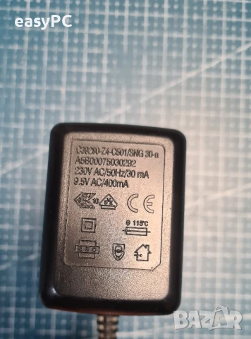 Оригинален захранващ адаптер AC-AC C39280-Z4-C501/SNG 30-a A5B00075030292 9.5V~400mA , снимка 2 - Друга електроника - 50699683