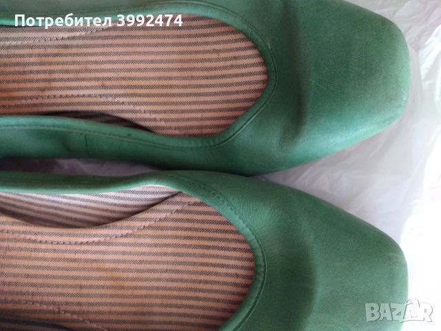 Дамски обувки,зелени, естествена кожа,37 1/2, снимка 2 - Дамски ежедневни обувки - 45193863