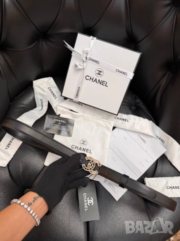 колани от естествена кожа в кутия, сертификат и противопрахова торбичка chanel fendi , снимка 3 - Колани - 51788630