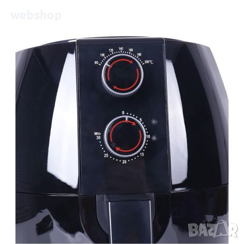 ПРОМО!! Фритюрник Air Fryer с горещ въздух 1350W за пържене без мазнина, 4.5 L, снимка 4 - Фритюрници - 46371884