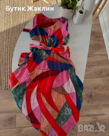 Дълга шифонена рокля , снимка 3 - Рокли - 53919127