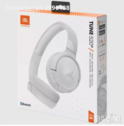 !!! Промоциална цена!!! Оригинални слушалки JBL TUNE 520BT, снимка 5 - Bluetooth слушалки - 53896240